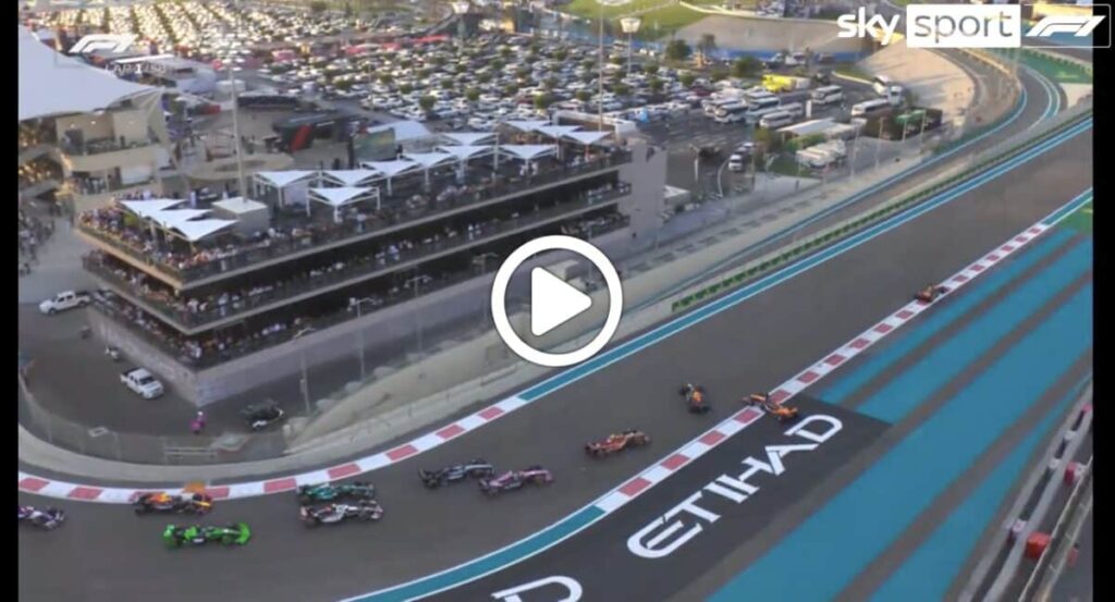 Verstappen e Piastri si sfiorano alla partenza: il via del GP di Abu Dhabi [VIDEO]