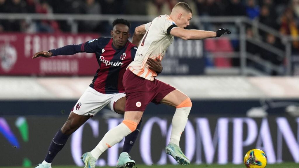 Bologna-Roma 2-2: Saelemaekers, Dallinga, Ferguson, Dovbyk