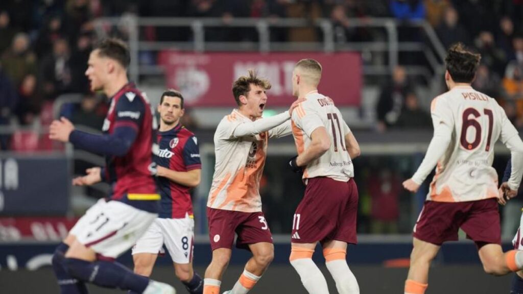 Bologna-Roma termina 2-2: gol di Saelemaekers, Dallinga e Ferguson, Dovbyk segna su rigore al 96'