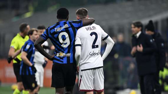 Il Bologna a un punto dal Milan, l'Inter a tre punti dal Napoli