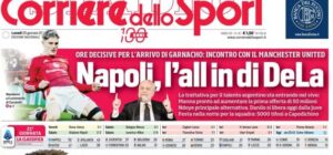 Il Corriere dello Sport in prima pagina dopo il 3-1 all'Empoli: "La presenza dell'Inter"