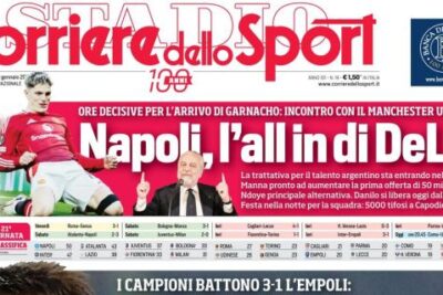 Il Corriere dello Sport in prima pagina dopo il 3-1 all'Empoli: "La presenza dell'Inter"