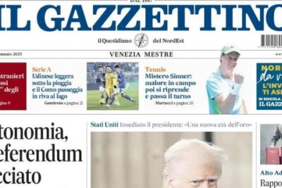 Il Gazzettino titola: "Udinese agile sotto la pioggia, il Como si gode una passeggiata in riva al lago"