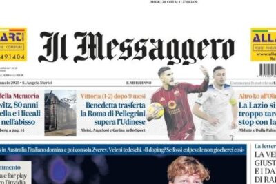 Il Messaggero in apertura: "La Roma di Pellegrini vince contro l'Udinese, la Lazio si risveglia troppo tardi"