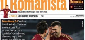 Il Romanista in apertura dopo il 3-1 giallorosso sul Genoa: "Cresta e cuore"