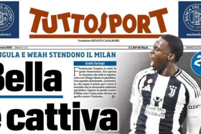 L'apertura di Tuttosport dopo il 2-0 al Milan: "Bella e cattiva: è Juve"