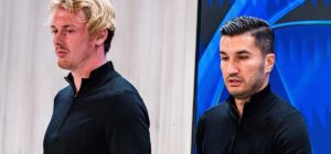 Trainer Nuri Şahin conta Julian Brandt pubblicamente.