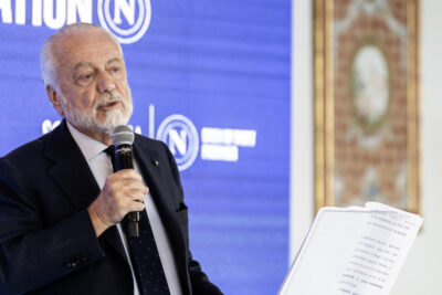 De Laurentiis carico: un punto in meno dell'Inter non ci fa paura