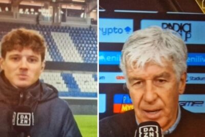 Gasperini infuriato con la Var e il giornalista di Dazn dopo Atalanta-Torino: «Non fare il furbo...»