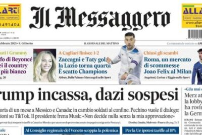 La Lazio supera il Cagliari e riconquista il quarto posto. Il Messaggero: "È un passo verso la Champions"