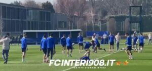 VIDEO FCIN1908 / Champions: l'Inter in allenamento, Barella "atterra" Bastoni