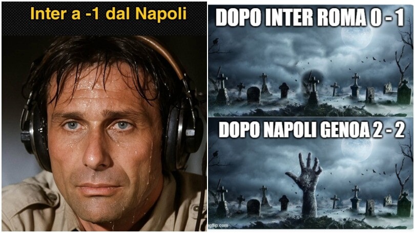 Napoli-Genoa 1-1: il web esplode di ironie sullo scudetto con l'Inter!